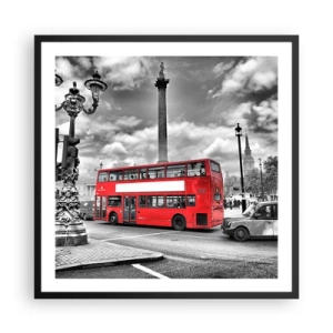 Plakat w czarnej ramie - Prawdziwy krwioobieg miasta - 60x60 cm