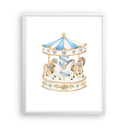Plakat w białej ramie - Słodkie dzieciństwo - 40x50 cm