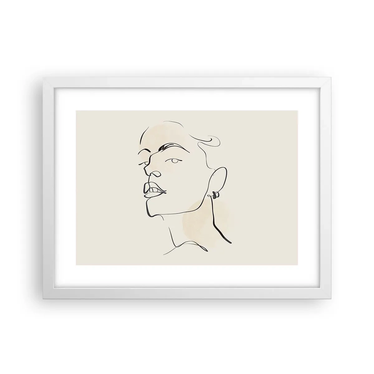 Plakat w białej ramie - Dumne spojrzenie - 40x30 cm