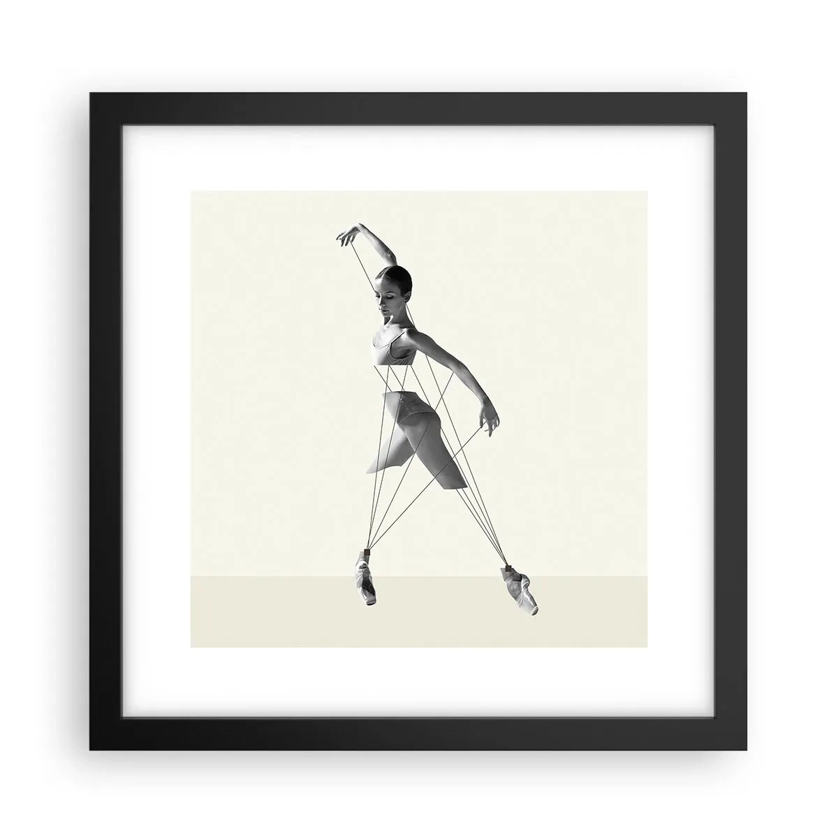 Plakat w czarnej ramie - W teatrze świata - 30x30 cm