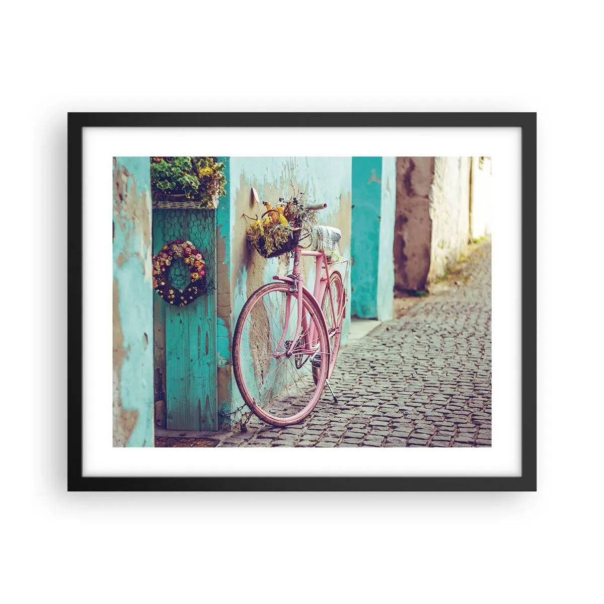 Plakat w czarnej ramie - Zaraz wracam - 50x40 cm