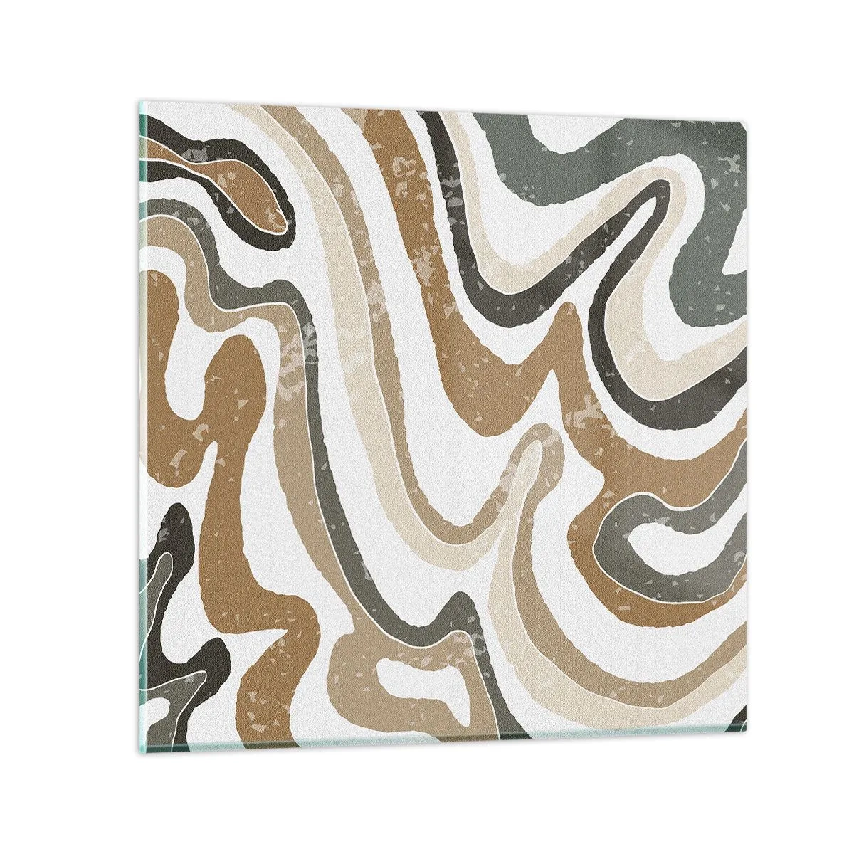 Obraz na szkle - Meandry barw ziemi - 30x30 cm