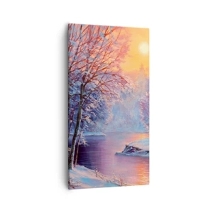 Obraz na płótnie - Barwy zimy - 55x100 cm