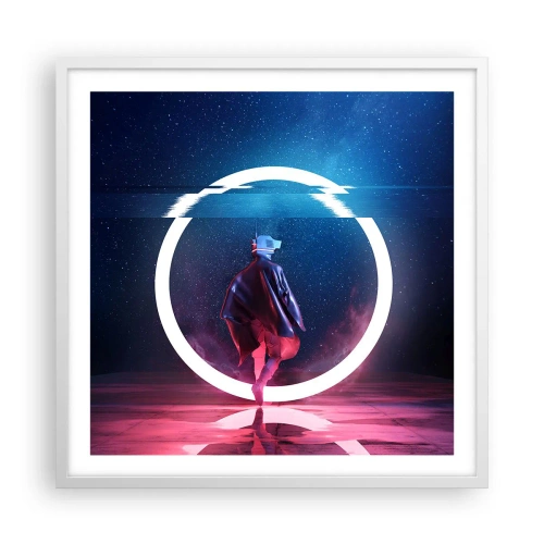 Plakat w białej ramie - Między światami - 60x60 cm