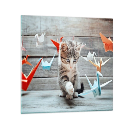 Obraz na szkle - Pierwsza lekcja - 50x50 cm