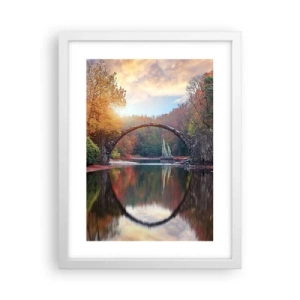 Plakat w białej ramie - Po drugiej stronie lustra - 30x40 cm
