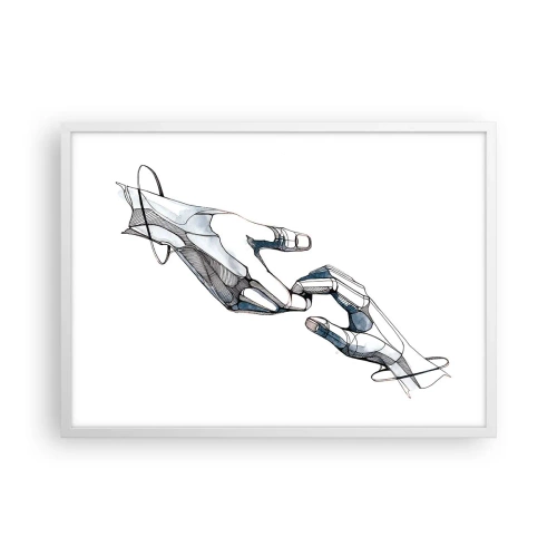 Plakat w białej ramie - Dobry gest - 70x50 cm