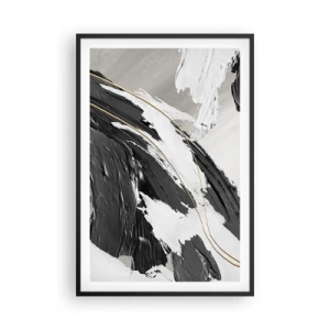 Plakat w czarnej ramie - Abstrakcja z rozmachem - 61x91 cm