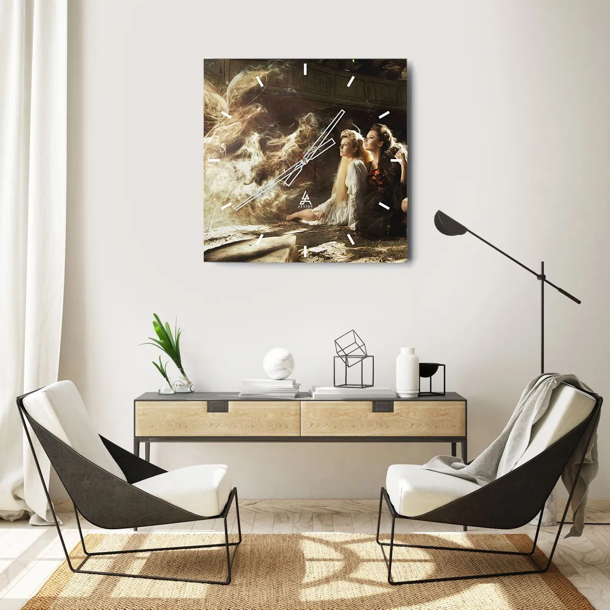 Zegar ścienny - I stała się poezja - 40x40 cm