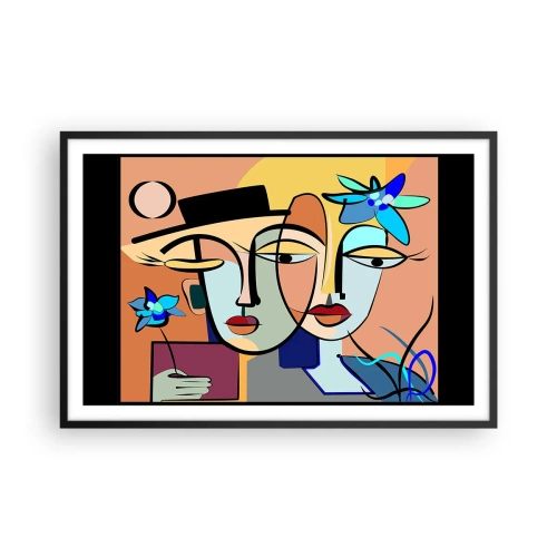 Plakat w czarnej ramie - Picassowskie randez vous - 91x61 cm