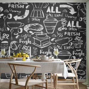 Fototapeta Samoprzylepna Deluxe Sticker - All you need is… - Gastronomia, Mural, Graffiti - 300x210 cm