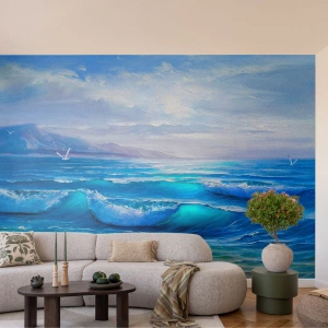 Fototapeta Premium Sand - Niesie ukojenie - Abstrakcja, Morze, Grafika - 350x256 cm