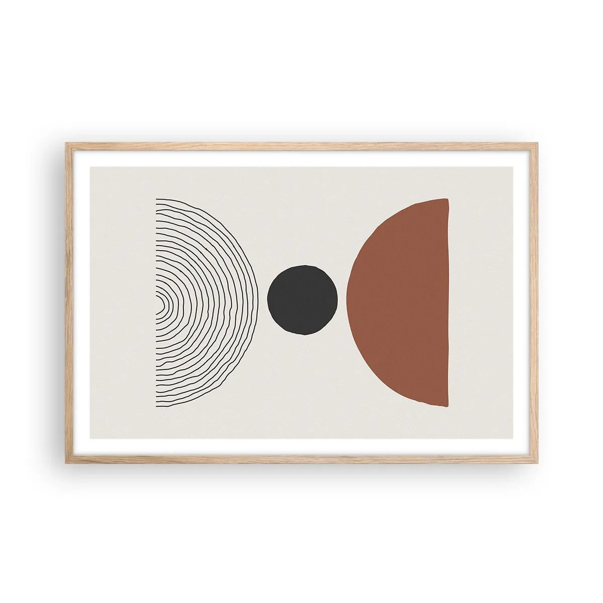 Plakat w ramie jasny dąb - W centrum uwagi - 91x61 cm