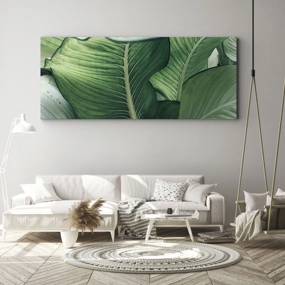 Obraz na płótnie - Życie intensywnie zielone - 100x40 cm