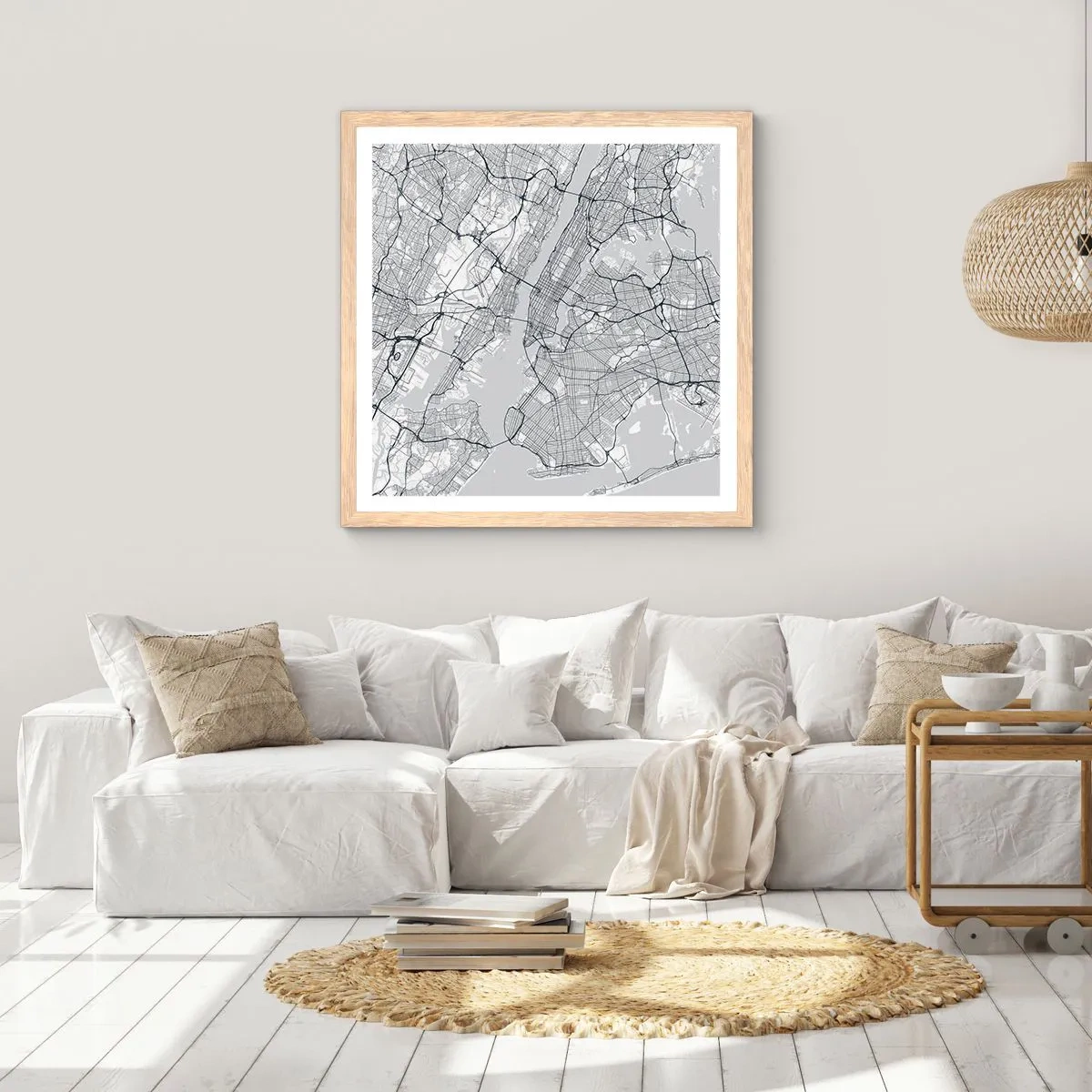 Plakat w ramie jasny dąb - Anatomia metropolii - 60x60 cm