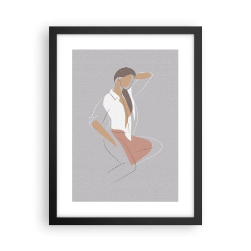 Plakat w czarnej ramie - Zarys wdzięku - 30x40 cm