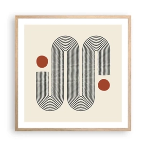Plakat w ramie jasny dąb - Od początku do końca - 60x60 cm