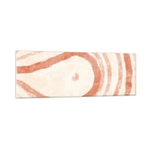Obraz na szkle - Koralowe kręgi – kompozycja - 90x30 cm