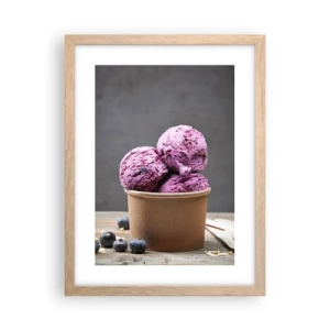 Plakat w ramie jasny dąb - Słodycz i chłód - 30x40 cm