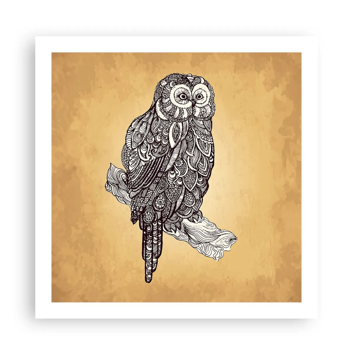 Plakat - Misterne ornamenty mądrości - 60x60 cm