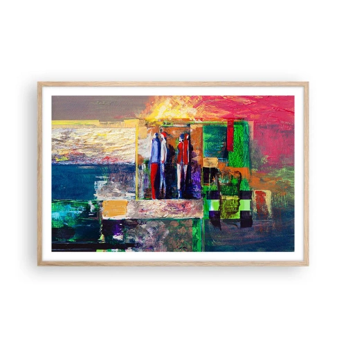 Plakat w ramie jasny dąb - Relacje i emocje - 91x61 cm