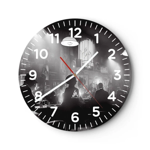 Zegar ścienny - W jazzowym klimacie - 40x40 cm