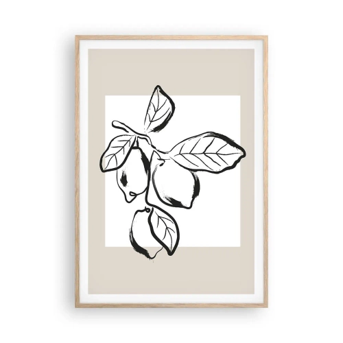 Plakat w ramie jasny dąb - Gdzie cytryna dojrzewa… - 70x100 cm