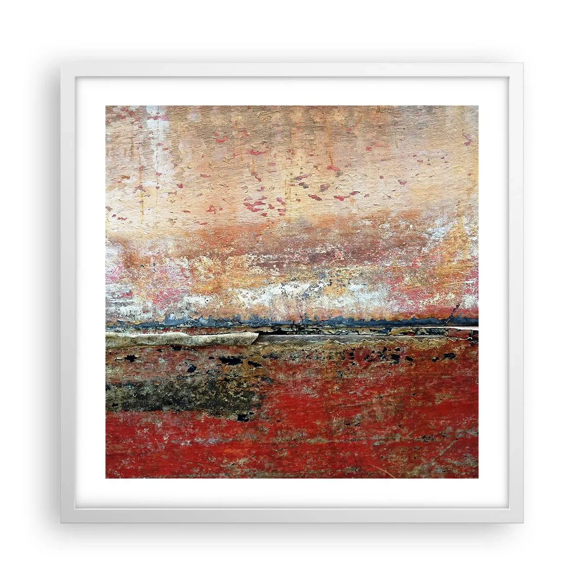 Plakat w białej ramie - Może to morze - 50x50 cm