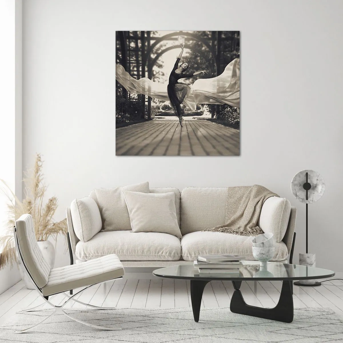 Obraz na szkle - Taniec ducha ogrodu - 60x60 cm