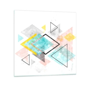Obraz na szkle - Igraszka geometryczna - 40x40 cm