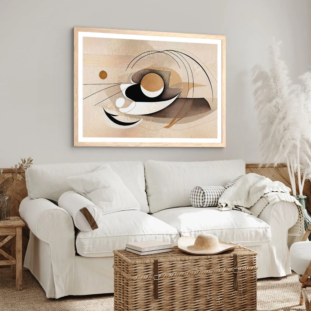 Plakat w ramie jasny dąb - Kompozycja: istota rzeczy - 70x50 cm
