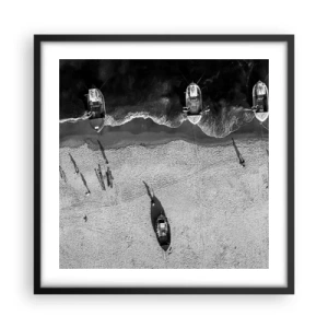 Plakat w czarnej ramie - Jeszcze na brzegu… - 50x50 cm
