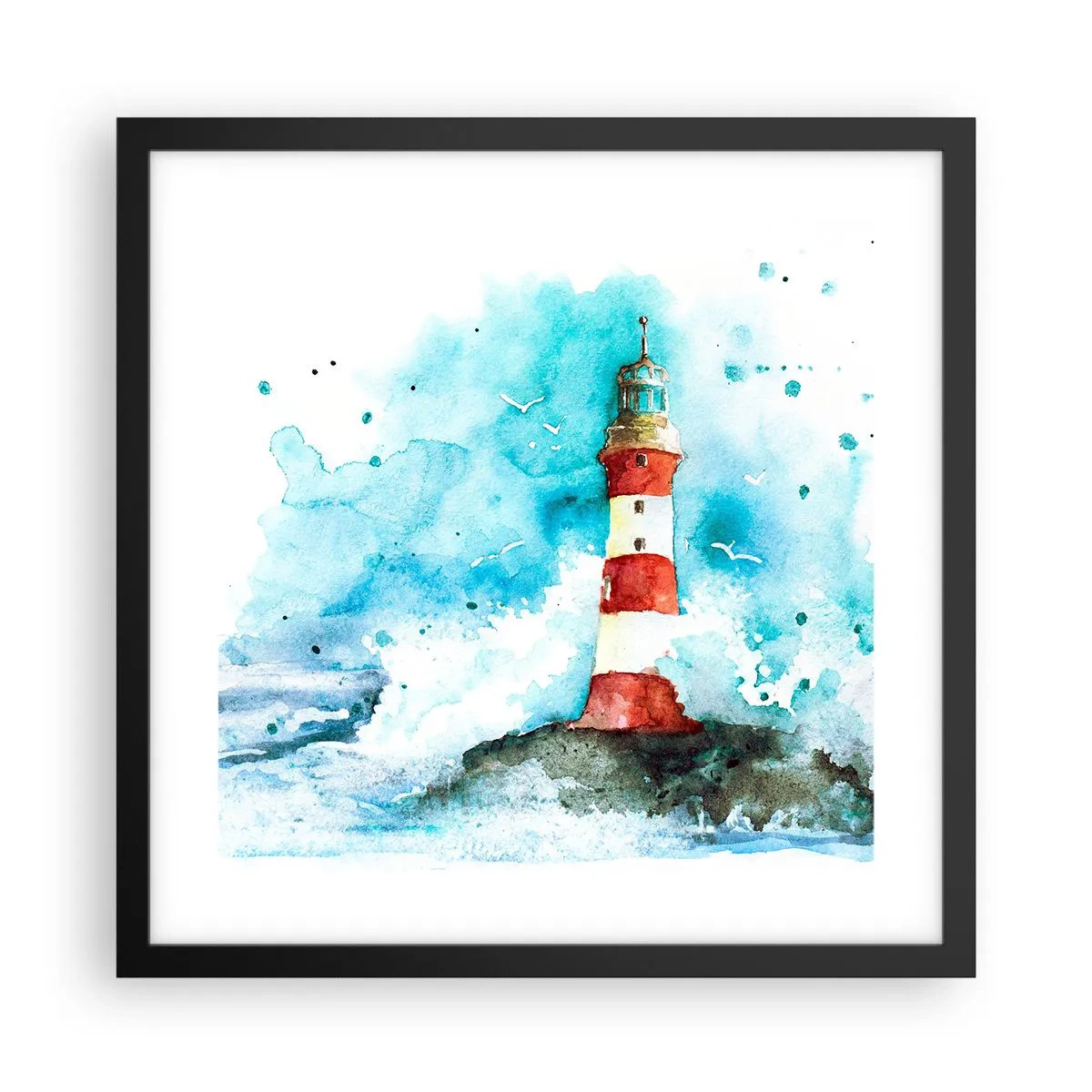 Plakat w czarnej ramie - Jedność żywiołów - 40x40 cm