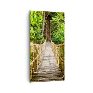 Obraz na płótnie - Zawieszony w zieleni - 65x120 cm