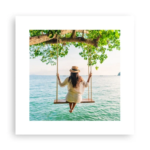 Plakat - Życie jest piękne - 30x30 cm