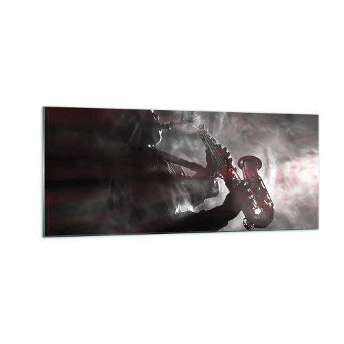 Obraz na szkle - W oparach jazzu - 100x40 cm