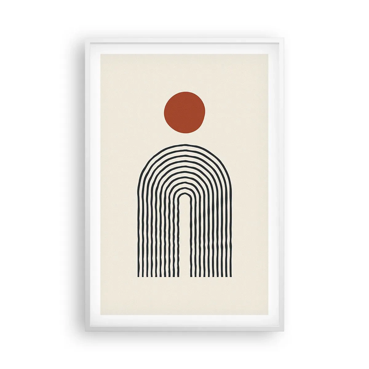 Plakat w białej ramie - Magnetyzm kształtów i barw - 61x91 cm