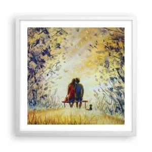 Plakat w białej ramie - Magiczna chwila - 50x50 cm