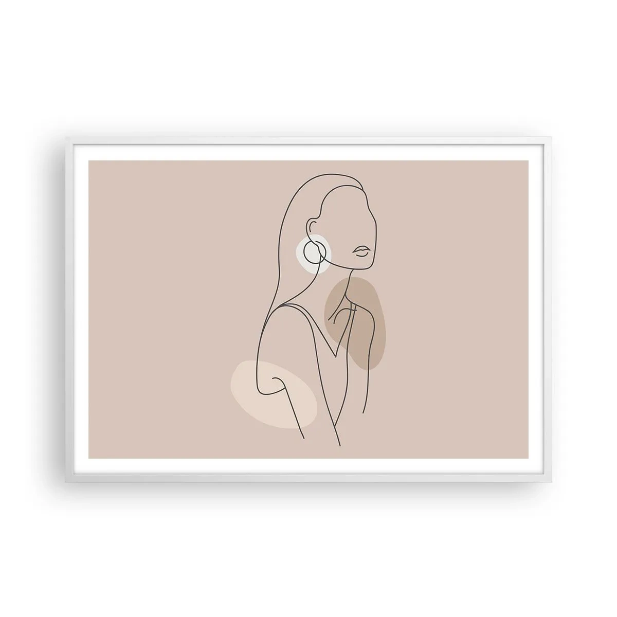 Plakat w białej ramie - Ikona dziewczęcości - 100x70 cm