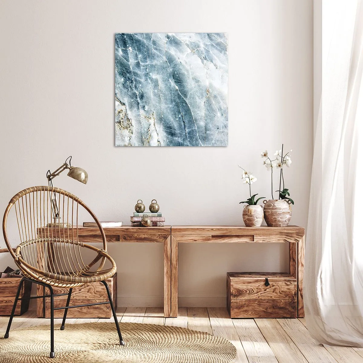 Obraz na płótnie - Lodowy świat - 60x60 cm