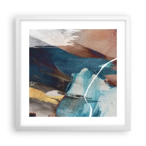 Plakat w białej ramie - Z rozmachem i energicznie - 40x40 cm