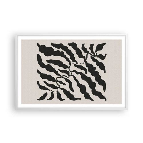 Plakat w białej ramie - Natura kwadratu - 91x61 cm