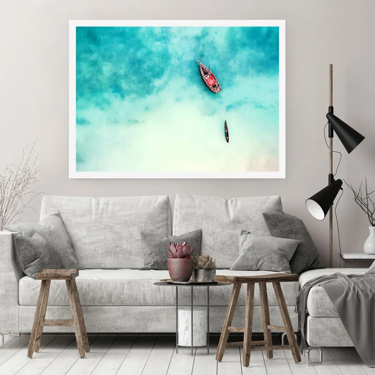 Plakat - Bo na plażach Zanzibaru, kiedy nadmiar wód… - 50x40 cm