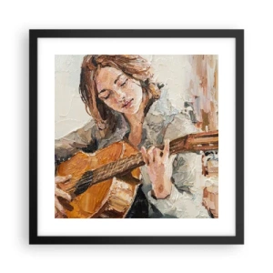 Plakat w czarnej ramie - Koncert na gitarę i dziewczęce serce - 40x40 cm