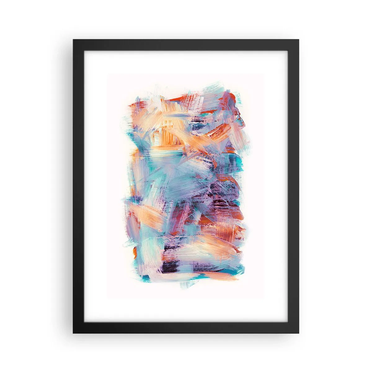 Plakat w czarnej ramie - Kolorowy bałagan - 30x40 cm