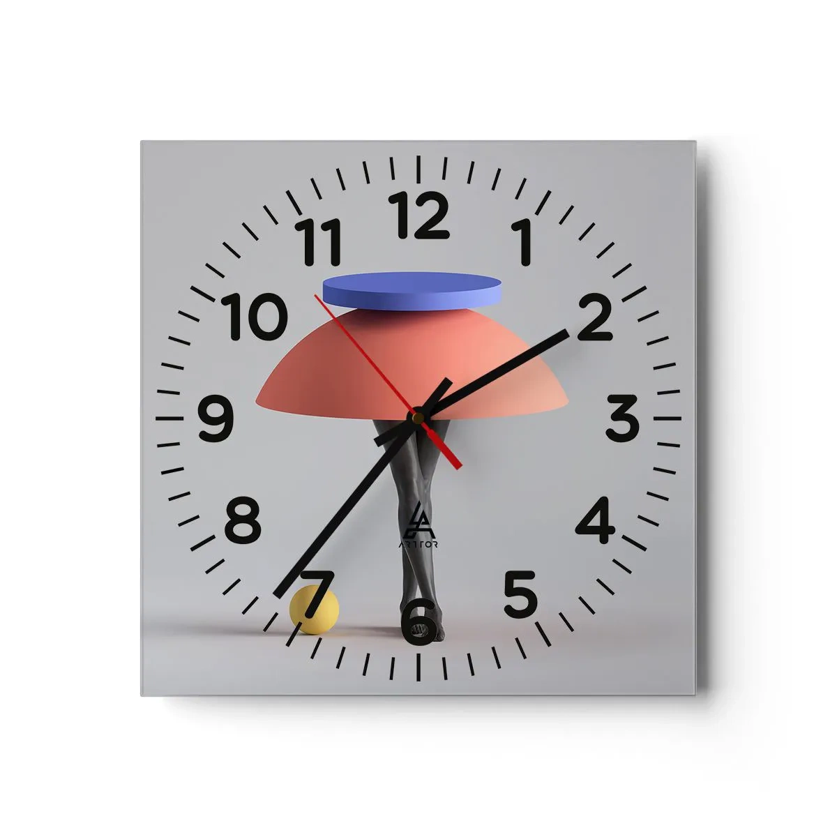 Zegar ścienny - Kompozycja surrealistyczna - 40x40 cm