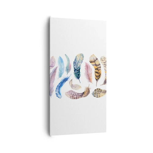 Obraz na płótnie - Lekkie, pstrokate i wielobarwne - 65x120 cm