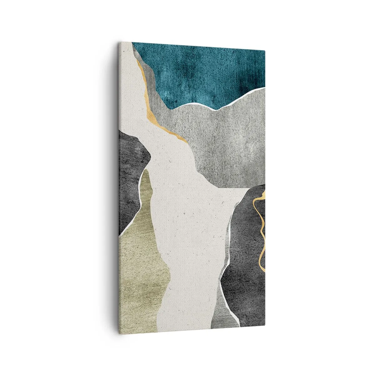 Obraz na płótnie - Mozaikowa kompozycja z nitką złota - 45x80 cm