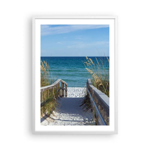 Plakat w białej ramie - W słońcu, na wietrze - 50x70 cm