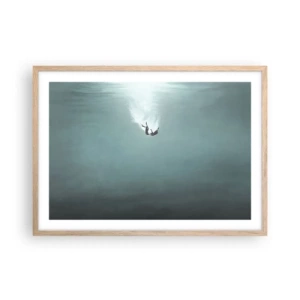 Plakat w ramie jasny dąb - W objęciach oceanu - 70x50 cm